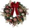 20'' Pre-Lit Christmas Wreath for Front Door with Lights (Red/Gold) 4"D x 20"W x 20"H